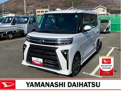 タントカスタムＲＳ　純正ナビゲーション　バックモニタースマートアシスト・ＬＥＤヘッドライト・１５インチアルミホイール・両側パワースライドドア・ＵＳＢソケット・運転席助手席シートヒーター・レザー調Ｘフルファブリックシート・本革巻ステアリングホイール