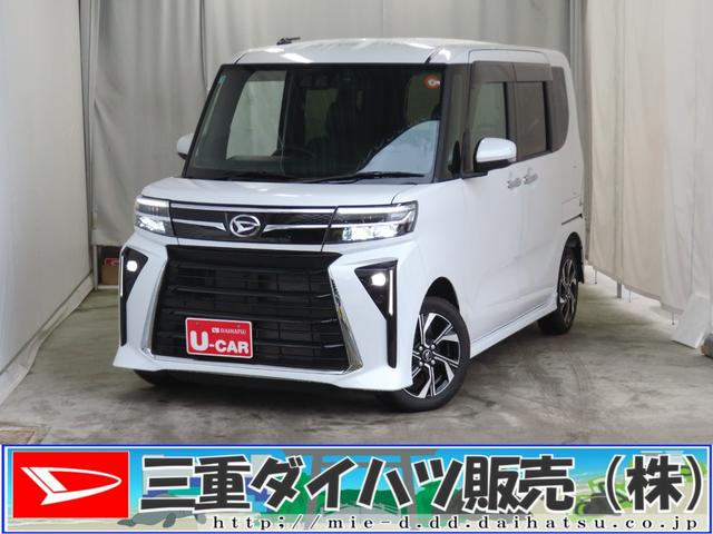 タントカスタムＸ　　　　純正７型ナビ　バックカメラ　１年間無料保証２０２６初売り１／４〜　衝突軽減ブレーキ　コーナーセンサー　ＬＥＤ　ワンオーナー　ＵＳＢ　前後ドラレコ　運転席・助手席シートヒーター　電動パーキングブレーキ　両側パワースライドドア　地デジ（三重県）の中古車