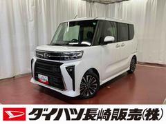 タントカスタムＲＳ元試乗車　ターボ　両側電動スライドドア　レーンキープアシスト　アイドリングストップ　電動格納ミラー　シートヒーター　オートマチックハイビーム　ＬＥＤヘッドランプ　１オーナー　オートライト　スマートキー