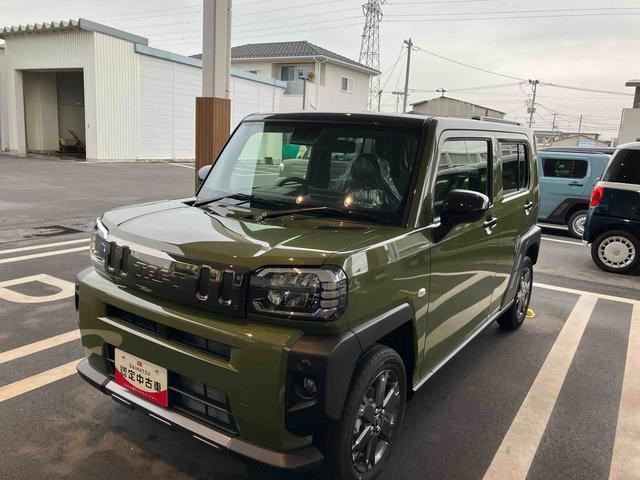 タフトＧターボ　ダーククロムベンチャー　クルーズコントロール付車２ＷＤ　ＣＶＴ　６６０ｃｃ　スカイフィールトップ　衝突被害軽減ブレーキ　横滑り防止装置　ＡＢＳ　アイドリングストップ　プッシュボタンスタート　ディスプレイオーディオ　シートヒーター　届出済未使用車（福島県）の中古車