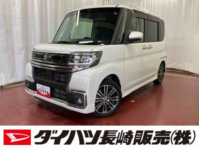タントカスタムRS トップエディションリミテッドSAIII下取車 ターボ ナビ パノラマモニター ドラレコ シートヒーター ETC 両側電動スライドドア LEDヘッドランプ スマートキー オートマチックハイビーム TV アルミホイール DVD 車線逸脱警報(長崎県)の中古車
