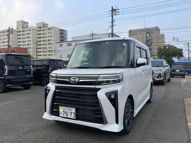タントカスタムＲＳキーフリーキー　１オーナー車　ナビ付　禁煙　タ−ボ　ＡＢＳ　点検記録簿　アルミホイール　エアバック　スマートキープッシュスタート（山口県）の中古車