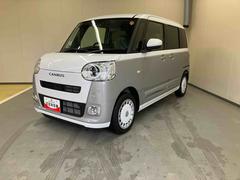 ムーヴキャンバスストライプスＧ／ナビ／バックモニター／ドライブレコーダー両側パワースライドドア　スライドドアイージークローザー　ナビ　バックモニター　ドライブレコーダー　オートエアコン　前席シートヒーター　インパネシフト　キーフリー　電動パーキングブレーキ　２トーン