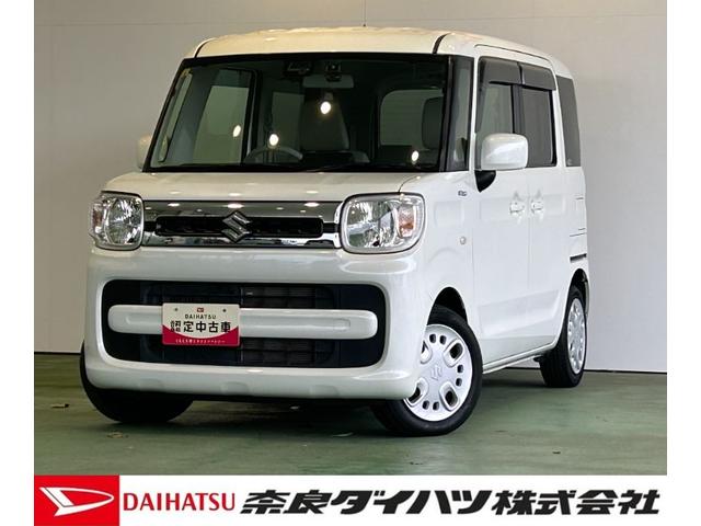 スペーシアハイブリッドXナビ ドラレコ プッシュボタンスタ−ト アイドリングストップ機能 両側電動スライドドア コ−ナ−センサ− 衝突被害軽減ブレーキ 運転席側シ−トヒ−タ− バックカメラ(奈良県)の中古車