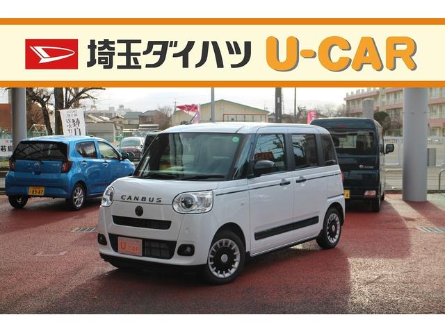 ムーヴキャンバスセオリーＧ一年保証・走行距離無制限　走行３１０６キロ　ナビ　パノラマカメラサイドエアバック　クリアランスソナー　オートライト　ＬＥＤヘッドライト　ベンチシート　シートヒーター　両側電動スライドドア（埼玉県）の中古車