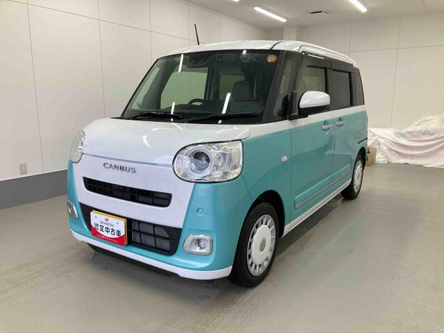 ムーヴキャンバスストライプスＧターボ衝突被害軽減ブレーキ　横滑り防止装置　オートハイビーム　アイドリングストップ　ステアリングスイッチ　オートライト　キーフリー　オートエアコン　ナビ　ドラレコ　パノラマカメラ　ＥＴＣ　マット　バイザー（岐阜県）の中古車