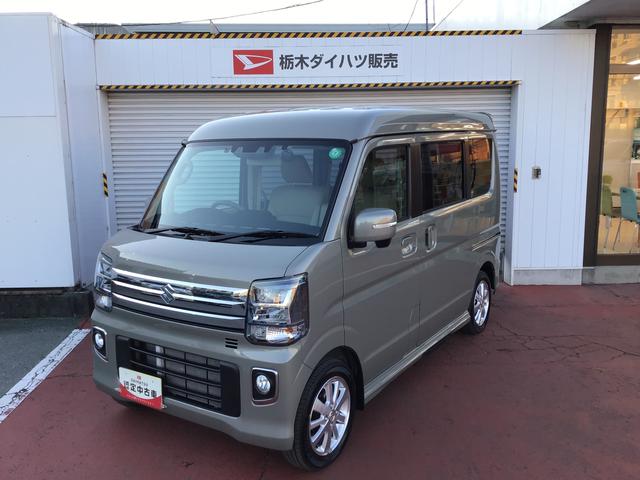 エブリイワゴンＰＺターボスペシャル両側パワ−スライドドア　車線逸脱防止　　キーレススタートシステム　Ｂソナー　運転席シートヒーター　ＥＳＣ　パートタイム４ＷＤ　ナビ・ＴＶ　ターボ車　プッシュスタートスマートキー　オートライト（栃木県）の中古車