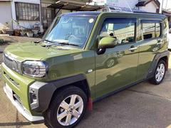 タフトＧターボ　クロムベンチャーターボ車　インパネシフト　プッシュスタートスイッチ　電子カードキー　電動パーキングブレーキ　カーナビ　バックモニター　アルミホイール　ガラスルーフ　レーンアシスト　衝突軽減ブレーキサポート