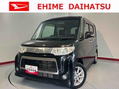 タントカスタムＸ２ＷＤ　片側電動スライドドア　アイドリングストップ　ＨＩＤヘッドライト　社外ナビ　ＣＤ　ＤＶＤ　Ｂｌｕｅｔｏｏｔｈ　ワンセグＴＶ　社外ＥＴＣ車載器　純正アルミホイール