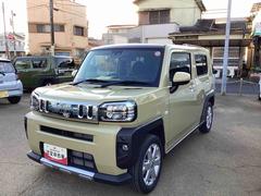 タフトＧ　クロムベンチャーインパネシフト　プッシュスタートスイッチ　電子カードキー　電動パーキングブレーキ　ディスプレイオーディオ　バックモニター　衝突被害軽減システム　スタイリッシュガラスルーフ　アルミホイール　ＡＢＳ