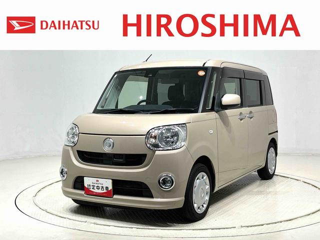 ムーヴキャンバスＸリミテッド　ＳＡIIハロゲンライト　置き楽ボックス　オートライト　プッシュボタンスタート　セキュリティアラーム　両側パワースライドドア　　キーフリーシステム（広島県）の中古車