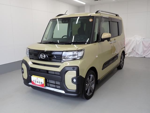 タントファンクロスターボ衝突被害軽減ブレーキ　横滑り防止装置　オートハイビーム　アイドリングストップ　ステアリングスイッチ　オートライト　キーフリー　オートエアコン　ナビ　ドラレコ　パノラマカメラ　ＥＴＣ　マット　バイザー（岐阜県）の中古車