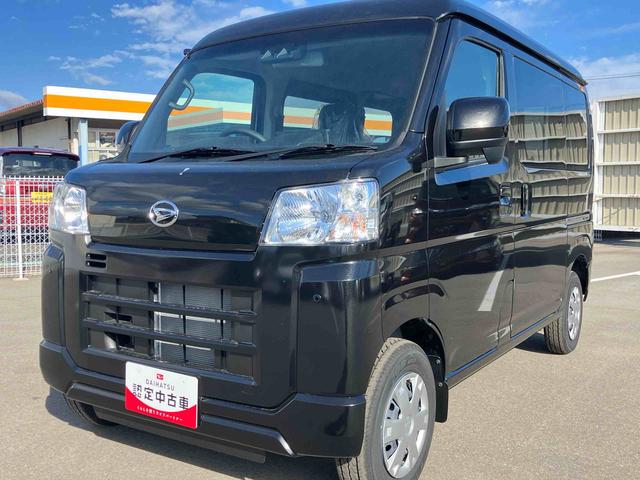 ハイゼットカーゴクルーズターボ　届出済未使用車４ＷＤ　ＣＶＴ　６６０ｃｃ　ディスプレイオーディオ　バックモニター　衝突被害軽減ブレーキ　横滑り防止装置　ＡＢＳ　アイドリングストップ　プッシュボタンスタート　マニュアルエアコン　リヤヒーター（福島県）の中古車