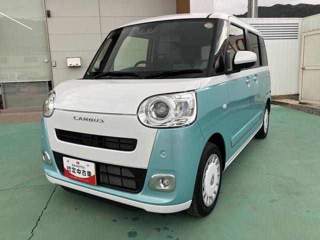 ムーヴキャンバスストライプスＧインテリキー　キーフリー　エアバック　ＡＢＳ（山口県）の中古車