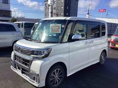 タントカスタムＸ　トップエディションＶＳ　ＳＡＩＩＩインパネシフト　プッシュスタートスイッチ　電子カードキー　カーナビ　レーンアシスト　アルミホイール　ＡＢＳ　両側自動スライドドア　衝突軽減ブレーキ