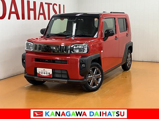 タフトGターボ ダーククロムベンチャーサポカーSワイド適合 スカイフィールトップ 電動パーキングブレーキ 全車速追従機能付ACC ステアリングスイッチ シートヒーター USB接続端子 Pスタート Bカメラ コーナーセンサー(神奈川県)の中古車