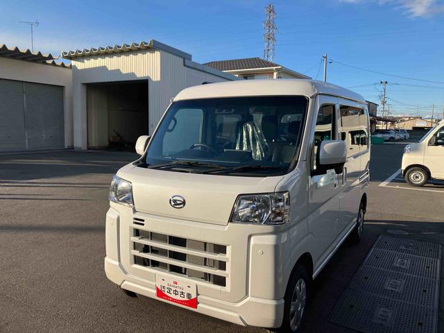 ハイゼットカーゴクルーズターボ 4WD 届出済未使用車4WD CVT 660cc ターボ ディスプレイオーディオ 衝突被害軽減ブレーキ 横滑り防止装置 ABS アイドリングストップ プッシュボタンスタート 両側スライドドア 前席パワーウィンドウ(福島県)の中古車