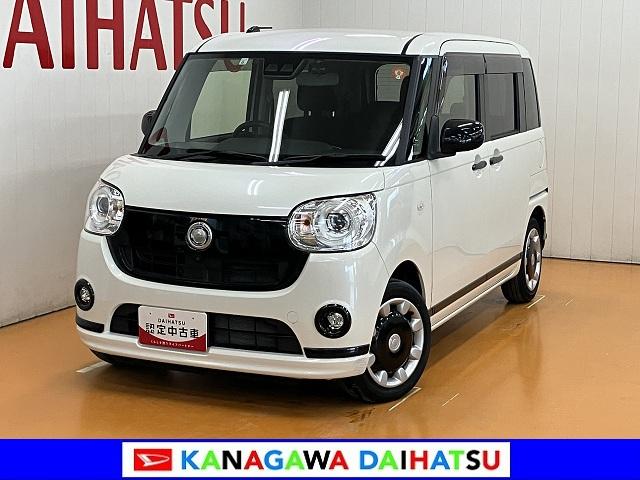 ムーヴキャンバスGブラックアクセントリミテッド SAIIIサポカーSワイド適合 ドラレコ 両側オートスライドドア パノラマモニター対応 ナビ オートエアコン ステアリングスイッチ Pスタート オートハイビーム ETC 置きラクボックス キーフリー(神奈川県)の中古車