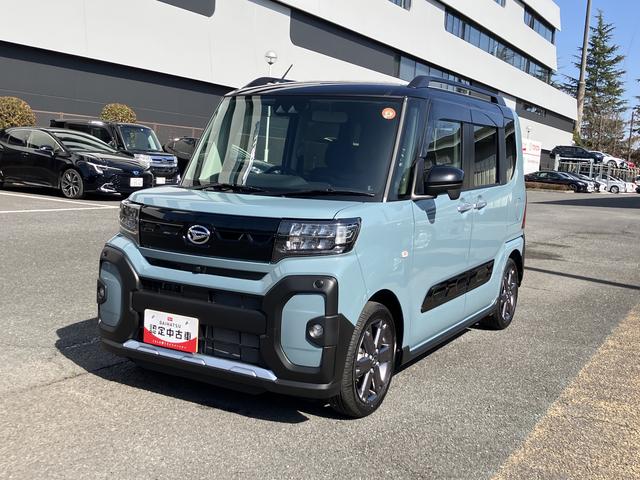 タントファンクロスターボ 純正7インチナビ パノラマモニター保証 新車保証・まごころ保証 1年間・走行距離無制限付き 純正7インチナビ パノラマモニター 両側電動スライドドア 前席シートヒーター 電動パーキングブレーキ キーフリーシステム オートライト(東京都)の中古車