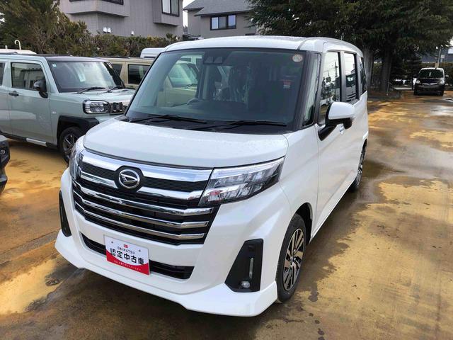 トールカスタムＧ　４ＷＤ　走行１７７４ｋｍ・ディスプレイオーディオ４ＷＤ　スマートアシスト　ディスプレイオーディオ　アルミホイール　ステアリングスイッチ　オートエアコン　電動パーキングブレーキ（山形県）の中古車