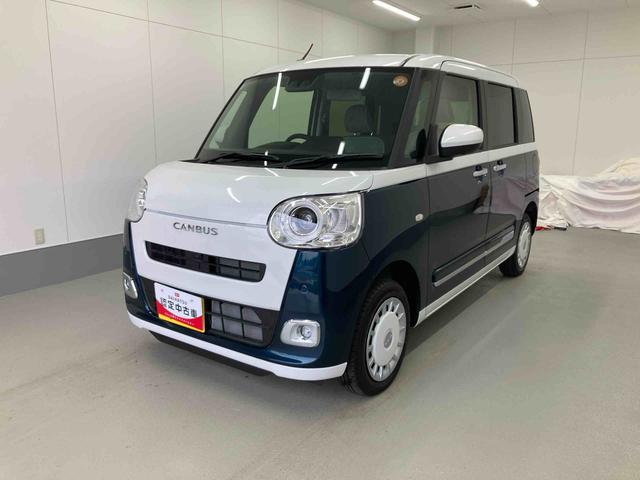 ムーヴキャンバスストライプスＧ衝突被害軽減ブレーキ　横滑り防止装置　４ＷＤ　オートハイビーム　アイドリングストップ　ステアリングスイッチ　オートライト　キーフリーシステム　オートエアコン　パノラマカメラ（岐阜県）の中古車