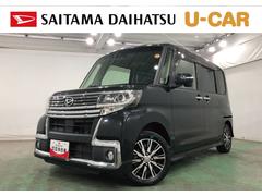 タントカスタムＸ　トップエディションＳＡＩＩＩ一年保証・走行距離無制限走行１０９９８５キロ　フルセグナビ　ブルートゥース　バックカメラ　後席モニター　オートライト　ＬＥＤヘッドライト　シートヒーター　片側電動スライドドア