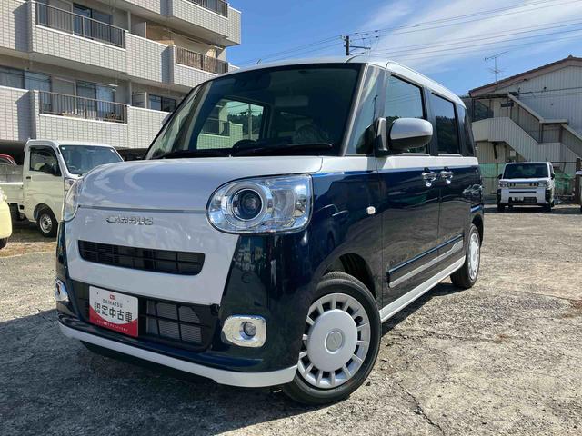 ムーヴキャンバスストライプスＧ２ＷＤ　ＣＶＴ　スマートアシスト　バックカメラ　オートホールド機能　　　　　電動パーキングブレーキ　両側電動スライドドア　シートヒーター　ベンチシート　アイドリングストップ　電動ドアミラー（福島県）の中古車