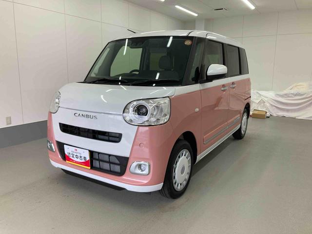 ムーヴキャンバスストライプスＧターボ衝突被害軽減ブレーキ　横滑り防止装置　４ＷＤ　オートハイビーム　アイドリングストップ　ステアリングスイッチ　オートライト　キーフリーシステム　オートエアコン　パノラマカメラ（岐阜県）の中古車