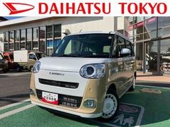 ムーヴキャンバスストライプスＧ　フロントシートヒーター　キーフリー保証　新車保証・まごころ保証　１年間・走行距離無制限付き　純正ＣＤチューナー　フロントシートヒーター　両側電動スライドドア　ＬＥＤヘッドライト　ホールド機能付き電動サイドブレーキ　カーペットマット