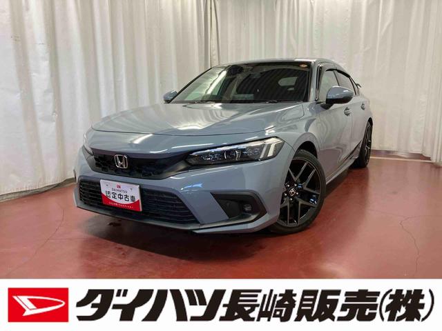 シビックＥＸ下取車　ターボエンジン　ディスプレイオーディオ　ＴＶ　ＥＴＣ　バックカメラ　車線逸脱警報　イモビライザー　シートヒーター　電動格納ミラー　ドラレコ　ＬＥＤヘッドランプ　スマートキー（長崎県）の中古車