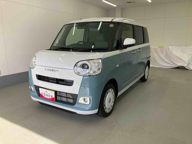 ムーヴキャンバスストライプスＧターボ衝突被害軽減ブレーキ　横滑り防止装置　オートハイビーム　アイドリングストップ　ステアリングスイッチ　オートライト　キーフリーシステム　オートエアコン　パノラマカメラ（岐阜県）の中古車