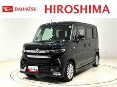 スペーシアカスタムハイブリッドＧＳ　ナビゲーション　ＥＴＣ車載器ＬＥＤオートライト・フォグランプ　電動パーキングブレーキ　プッシュボタンスタート　シートヒーター　アルミホイール