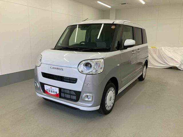 ムーヴキャンバスストライプスＧ衝突被害軽減ブレーキ　横滑り防止装置　４ＷＤ　オートハイビーム　アイドリングストップ　ステアリングスイッチ　オートライト　キーフリーシステム　オートエアコン　パノラマカメラ（岐阜県）の中古車