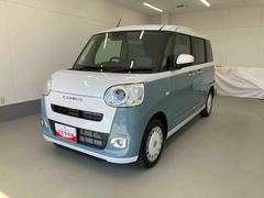 ムーヴキャンバスストライプスＧ衝突被害軽減ブレーキ　横滑り防止装置　オートハイビーム　アイドリングストップ　ステアリングスイッチ　オートライト　キーフリーシステム　オートエアコン　パノラマカメラ