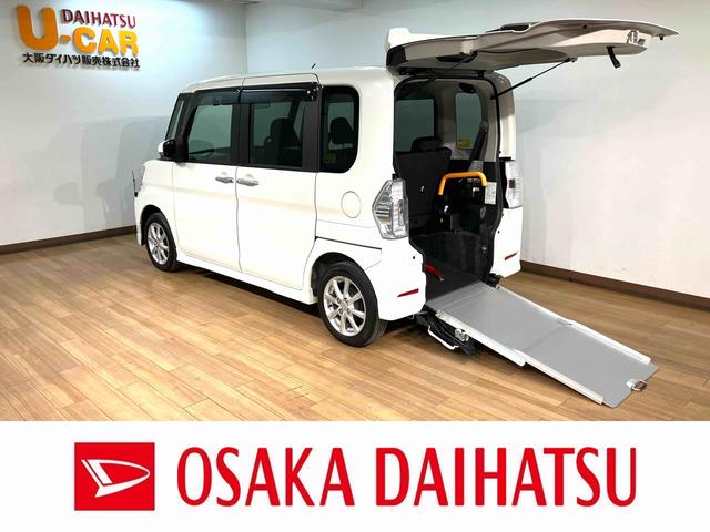 タントスローパー カスタムX SAIII リヤシート付仕様 ナビ福祉車両・スロープ・電動ウィンチ・ワンセグナビ・ドライブレコーダー・ETC・バックカメラ・両側電動スライドドア・運転席シートヒーター・衝突回避支援ブレーキ・誤発進抑制機能・1年間走行距離無制限保証(大阪府)の中古車