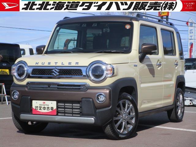 ハスラーＪスタイルIIターボ４ＷＤ　夏冬タイヤ　スズキ純正ナビ　全方位モニター　ＥＴＣ車載器　クルーズコントロール　運転席助手席シートヒーター　スマートキー　ＬＥＤヘッドライト　オートライト　アイドリングストップ（北海道）の中古車