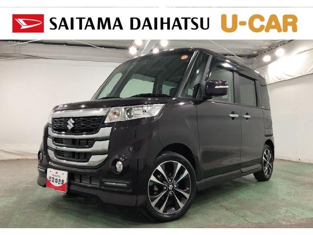 スペーシアカスタムＺターボ　走行１７４５４キロ／タイヤ４本交換／ナビ／ドラレコ一年保証・走行距離無制限走行１７４５４キロ　タイヤ４本交換　フルセグナビ　ブルートゥース　バックカメラ　ドラレコ　オートライト　ＬＥＤヘッドライト　両側電動スライドドア（埼玉県）の中古車