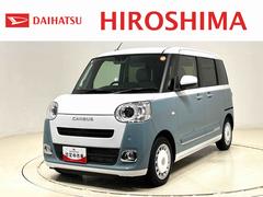 ムーヴキャンバスストライプスＧターボ　ナビゲーション　ＥＴＣ　バックカメラ電動パーキングブレーキ　後席両側パワースライドドア　運転席・助手席シートヒーター　ＬＥＤヘッドライト・フォグランプ　オートライト　サイドエアバッグ　アイドリングストップ機能