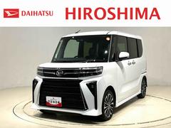 タントカスタムＲＳ　バックモニター　電動パーキングブレーキＬＥＤヘッドライト・フォグランプ　後席両側パワースライドドア　運転席・助手席シートヒーター　オートライト　サイドエアバッグ　オートエアコン　キーフリーシステム　純正１５インチアルミホイール