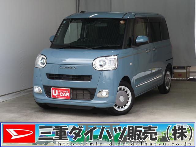 ムーヴキャンバスセオリーＧターボ　　　両側パワースライドドア　１年間無料保証電動パーキングブレーキ　コーナーセンサー　純正７型ナビ　Ｂｌｕｅｔｏｏｔｈ対応　Ｒカメラ　ＵＳＢポート　フルセグ　前後ドラレコ　ＥＴＣ　ＤＶＤ再生　キーフリー　運転席・助手席シートヒーター（三重県）の中古車