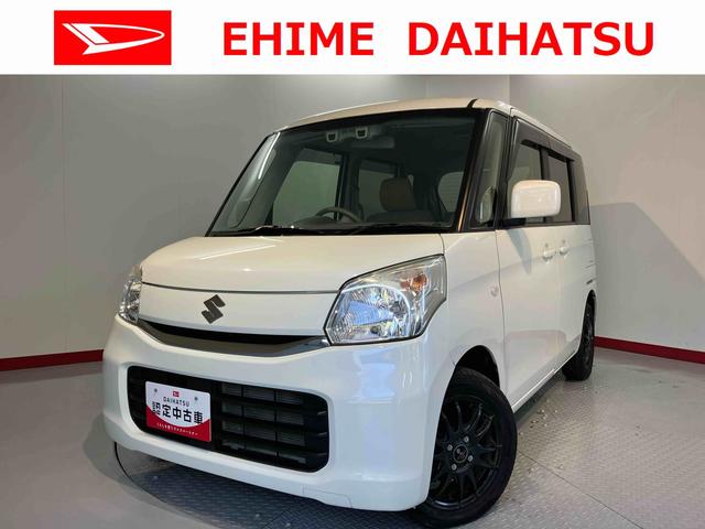 スペーシアＧ２ＷＤ　ＣＶＴ車　社外ナビ　バックモニター　フルセグＴＶ　ＣＤ　ＤＶＤ　運転席シートヒーター　プッシュスタート　アイドリングストップ　ベンチシート　電動格納ドアミラー　キーフリーシステム（愛媛県）の中古車