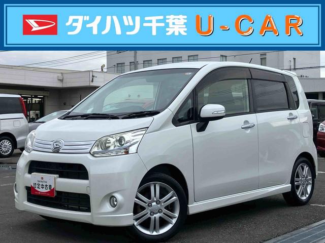 ムーヴカスタム RSターボ MOMO製革巻きステアリング CD/AM・FMラジオ/USB/BT AUX接続 HIDヘッドライト オートライト トップシェイドガラス キーフリーシステム 盗難防止警報 イモビライザー アルミ(千葉県)の中古車