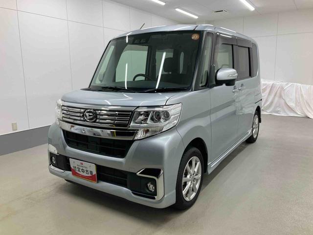 タントカスタムＸ　ＳＡIII衝突被害軽減ブレーキ　横滑り防止装置　オートハイビーム　アイドリングストップ　オートライト　キーフリーシステム　オートエアコン　社外ナビ　バックカメラ　ＥＴＣ　マット　バイザー（岐阜県）の中古車