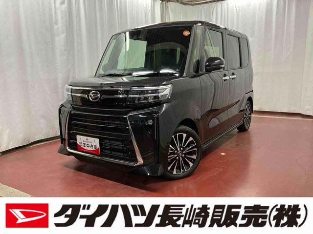 タントカスタムＲＳ届出済未使用車　元展示車　ディスプレイオーディオ　アイドリンストップ　衝突被害軽減システム　電動格納ミラー　両側電動スライドドア　ブルートゥース　車線逸脱警報　シートヒーター　ターボ　バックカメラ（長崎県）の中古車