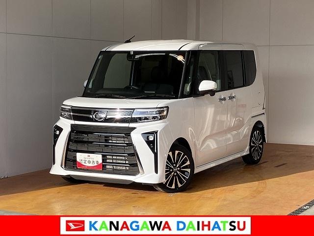 タントカスタムＲＳサポカーＳワイド適合　パノラマモニター対応　ミラクルオープンドア　両側オートスライドドア　電動パーキングブレーキ　ステアリングスイッチ　シートヒーター　オートエアコン　コーナーセンサー　キーフリー（神奈川県）の中古車