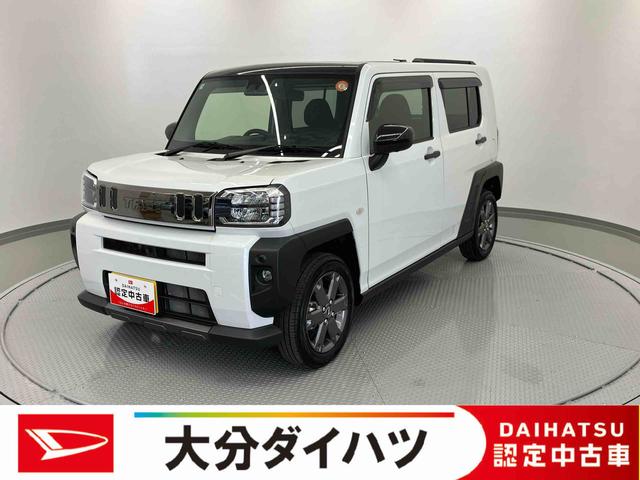 タフトＧターボ　ダーククロムベンチャー　ワンオーナー外観も内観もかっこいいクルマ！ぜひご来店お待ちしております。　追従クルコン　ＵＳＢ接続　誤発進抑制機能　Ｂｌｕｅｔｏｏｔｈオーディオ　パノラマモニター対応　安全ボディ　禁煙　シートヒータ　ワンオーナ（大分県）の中古車