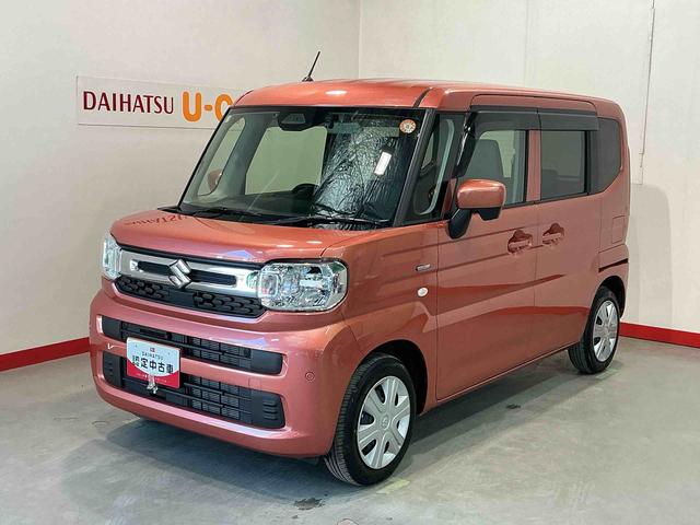 スペーシアハイブリッドＧディスプレイ付きオーディオ　全周囲モニター　衝突被害軽減システム　オートライト　電動格納式ドアミラー　オートエアコン　キーフリーシステム（栃木県）の中古車