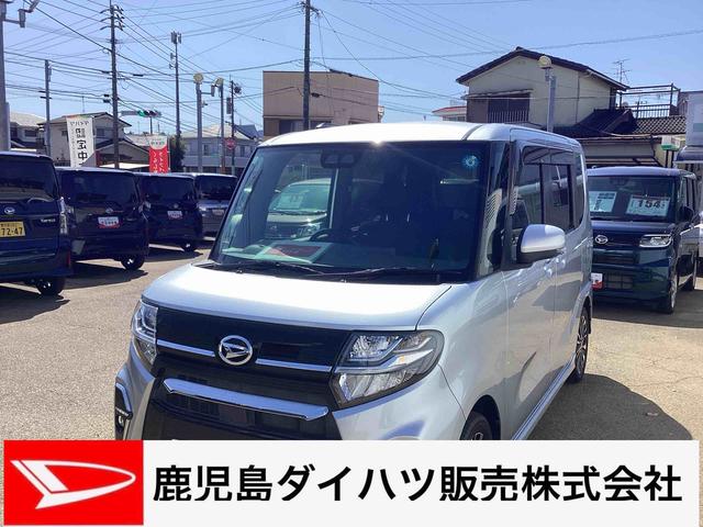 タントカスタムＲＳセレクションターボ車　インパネシフト　プッシュスタートスイッチ　電子カードキー　カーナビ　バックモニター　車線逸脱警報装置　ＥＴＣ　両側パワ−スライドドア　軽減ブレーキ　ＡＢＳ　アルミホイール　ハイビームアシスト（鹿児島県）の中古車