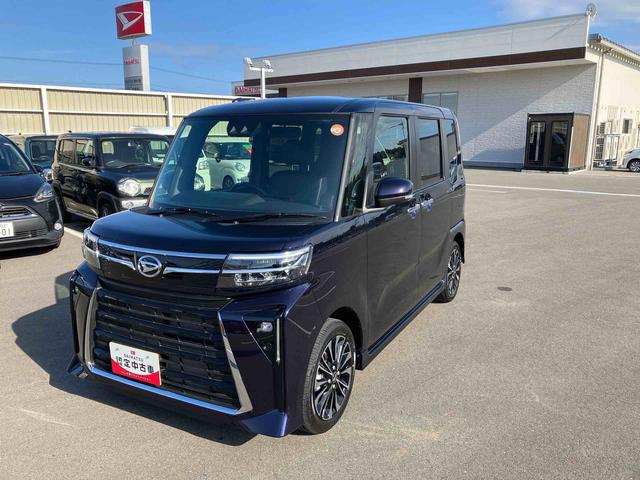 タントカスタムＲＳリミテッド　ターボ２ＷＤ　ＣＶＴ　６６０ｃｃ　クルコン　ＥＴＣ　衝突被害軽減ブレーキ　横滑り防止装置　ＡＢＳ　アイドリングストップ　プッシュボタンスタート　両側電動スライドドア　ディスプレイオーディオ　バックモニター（福島県）の中古車