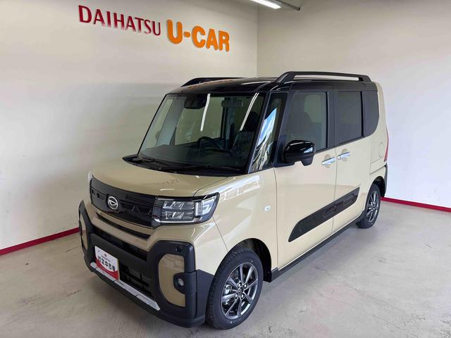 タントファンクロス　ｅｃｏＩＤＬＥ非装着車４ＷＤ　ディスプレイオーディオ　バックカメラ　ステアリングスイッチ　ＬＥＤヘッドライト／フォグランプ　オートエアコン／ライト／ハイビーム／電動ドアミラー　コーナーセンサー　両側電動スライドドア（秋田県）の中古車